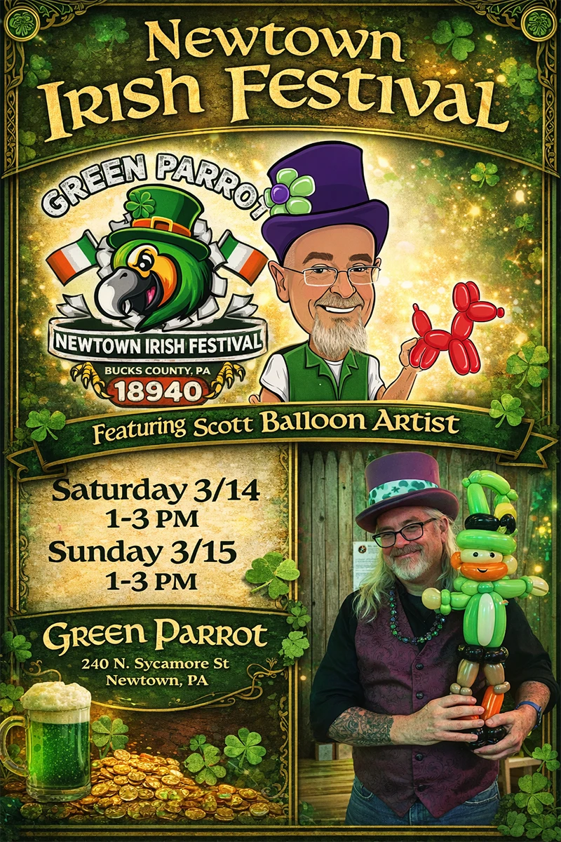 2026 Green Parrot Irish Festival Flyer 2026 Green Parrot Irish Festival Flyer