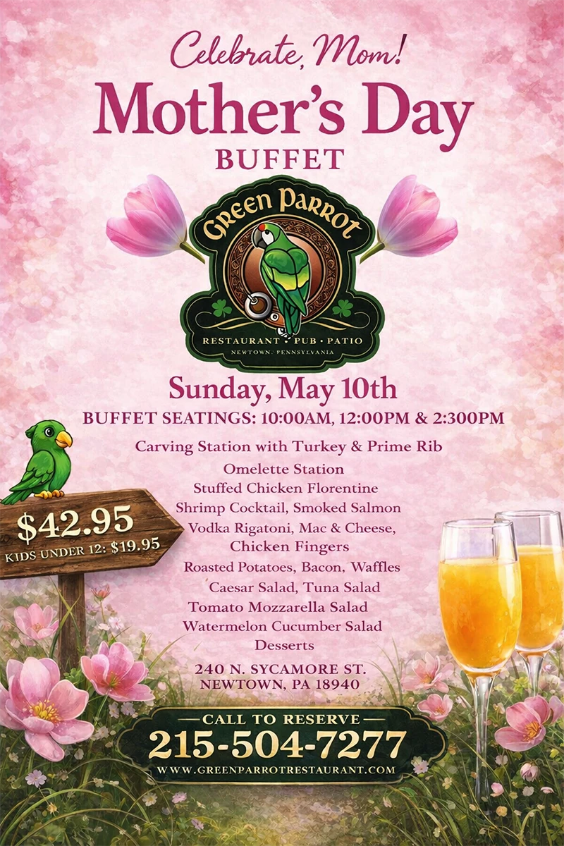 2026 Green Parrot Mother's Day Buffet 2026 Green Parrot Mother's Day Buffet